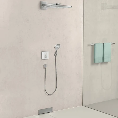 Шланговое подсоединение Hansgrohe Fixfit Square 26455140 с клапаном обратного тока Полированная бронза