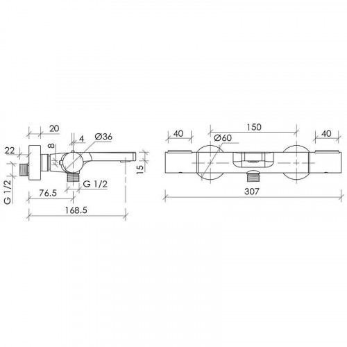 Смеситель для ванны Sancos Etna SC9006GG с термостатом Вороненая сталь