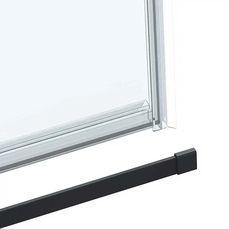 Душевой уголок Vincea Como Soft 130x80 VSR-1CS8013CLB профиль Черный стекло прозрачное