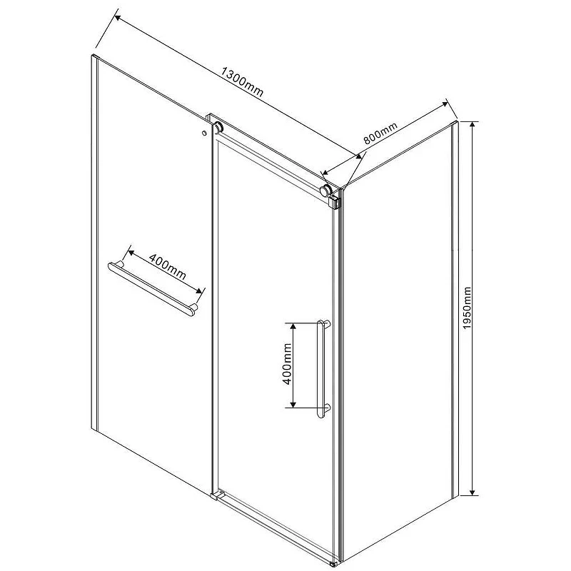 Душевой уголок Vincea Como Soft 130x80 VSR-1CS8013CLB профиль Черный стекло прозрачное