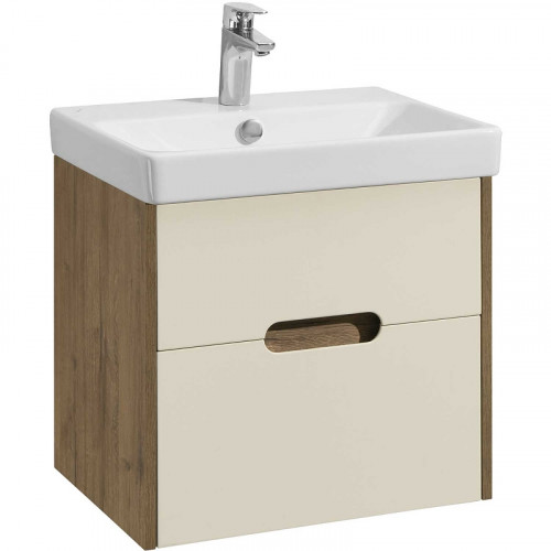 Тумба под раковину Aquaton Оливия 55 1A254201OLVG0 подвесная Бежевый Дуб Веллингтон МДФ / ЛДСП