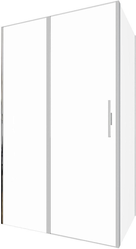 Душевой уголок Allen Brau Priority 120x80 3.31008.BA+3.31014.BA цвет профиля Серебро браш стекло прозрачное