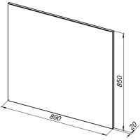 Зеркало Aquanet Lino 90 253908 Белое матовое МДФ / ЛДСП, стекло