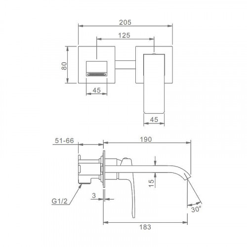 Смеситель для раковины Raglo R02.11.09 цвет Графит матовый
