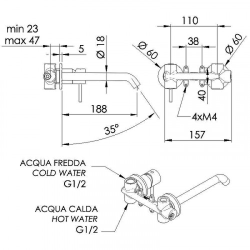 Смеситель для раковины Remer X-Style X15PLXV Сталь