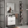 Зеркальный шкаф Equil Smile 70 szSMILE70 с подсветкой цвет Лен анрацит