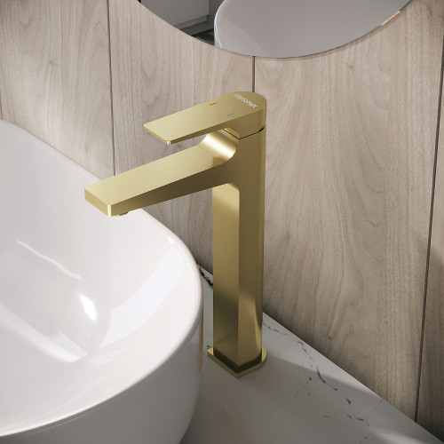 Смеситель для раковины Grossman Classic 520.K35.04.320 Золото брашированное латунь