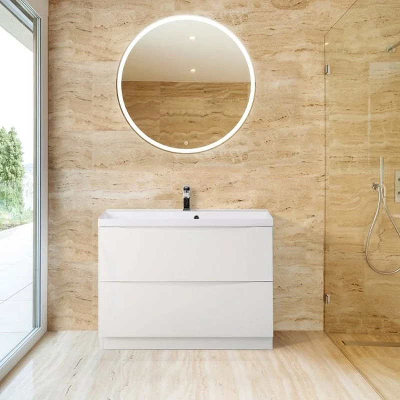 Тумба под раковину BelBagno Marino 70 MARINO-700-2C-PIA-BL-P Bianco Lucido МДФ / ЛДСП