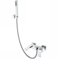 Смеситель для ванны Boheme Qubic 473-CR Хром латунь на стену