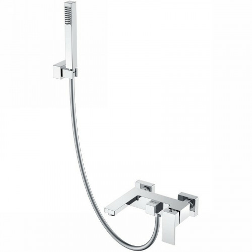 Смеситель для ванны Boheme Qubic 473-CR Хром латунь на стену