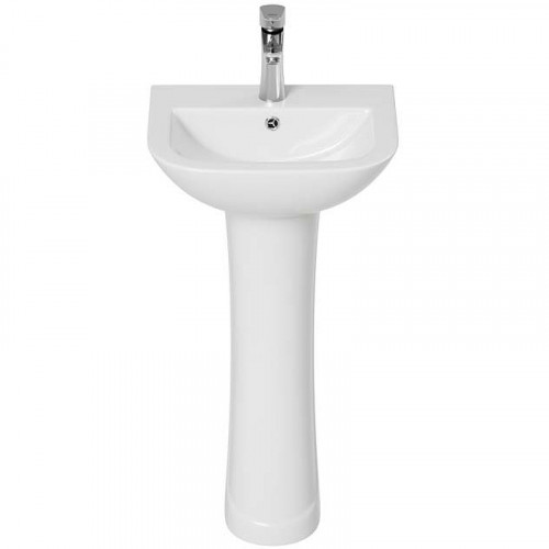 Раковина Laguraty 44 3210 F детская Белая фаянс подвесная, на пьедестале