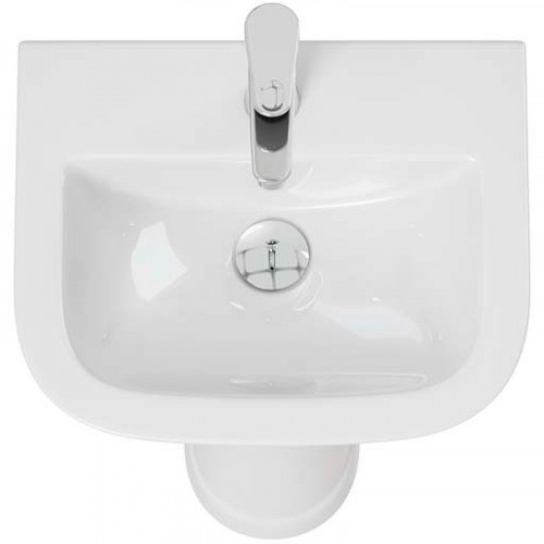 Раковина Laguraty 44 3210 F детская Белая фаянс подвесная, на пьедестале