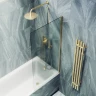 Шторка на ванну Maybah Glass MGV-92-3ш 600x1400 в широком профиле Золото стекло сатиновое