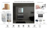 Комплект мебели для ванной Ceruttispa Maiella 70 10037 подвесной Темно-серый МДФ / ЛДСП
