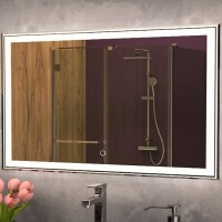 Зеркало Azario Melis 80 CS00066635 с подсветкой с сенсорным выключателем МДФ / ЛДСП, стекло