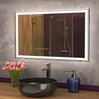 Зеркало Azario Melis 80 CS00066635 с подсветкой с сенсорным выключателем МДФ / ЛДСП, стекло