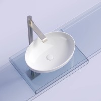 Раковина-чаша Ceramicanova Element 50 CN6056 Белая глянцевая фарфор накладная