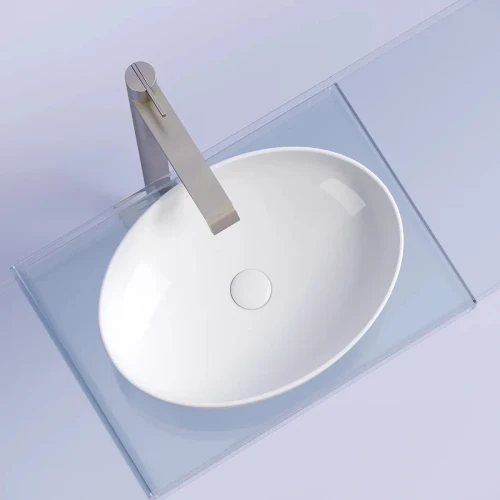 Раковина-чаша Ceramicanova Element 50 CN6056 Белая глянцевая фарфор накладная