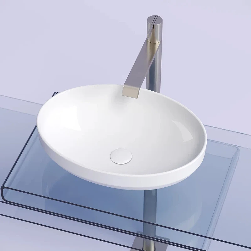Раковина-чаша Ceramicanova Element 50 CN6056 Белая глянцевая фарфор накладная