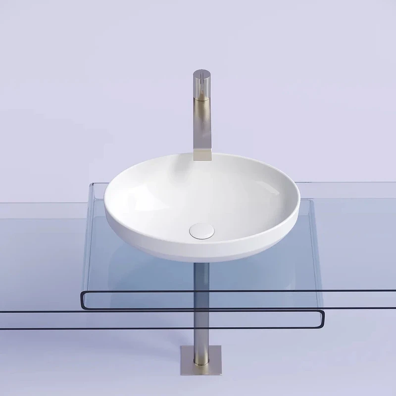 Раковина-чаша Ceramicanova Element 50 CN6056 Белая глянцевая фарфор накладная