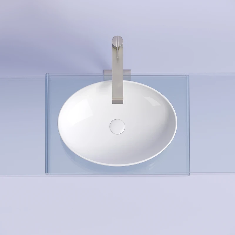 Раковина-чаша Ceramicanova Element 50 CN6056 Белая глянцевая фарфор накладная