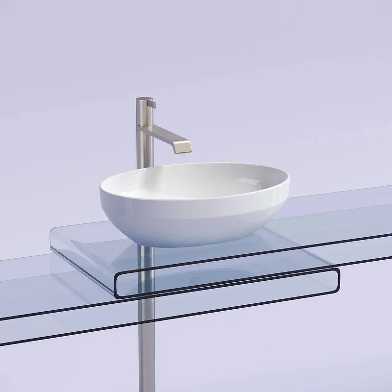 Раковина-чаша Ceramicanova Element 50 CN6056 Белая глянцевая фарфор накладная