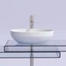 Раковина-чаша Ceramicanova Element 50 CN6056 Белая глянцевая фарфор накладная