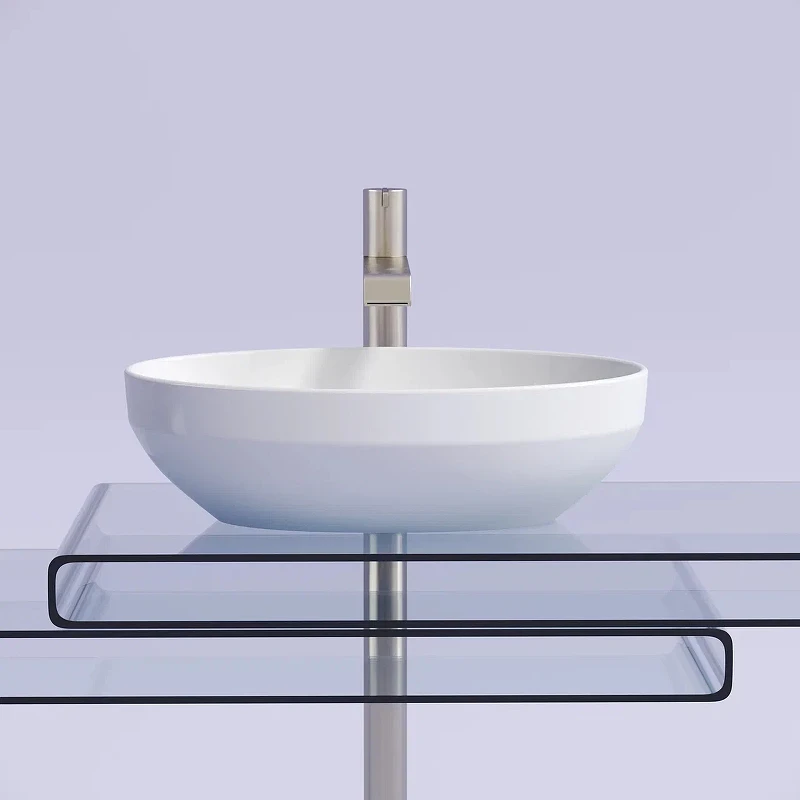Раковина-чаша Ceramicanova Element 50 CN6056 Белая глянцевая фарфор накладная