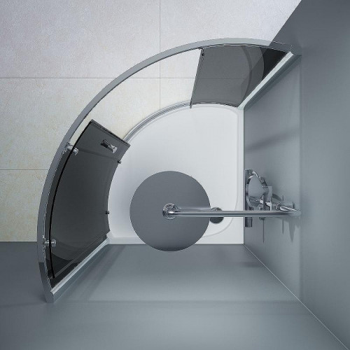Душевой уголок AM.PM Like Solo Slide 90x90 W83UG-315-090CG профиль Хром глянцевый стекло тонированное