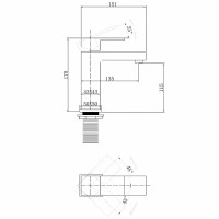 Смеситель для раковины Abber Daheim AF8210NG Никель латунь