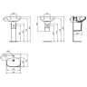 Раковина Ideal Standard I.Life A 50 T470701 Евробелая фарфор подвесная