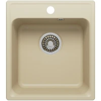 Кухонная мойка Reflection Quadra 43 RF0243BE Бежевая искусственный камень (литьевой мрамор) встраиваемый