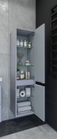 Шкаф пенал Caprigo Forte 35 R 36150R-SF028 подвесной Серый матовый МДФ / ЛДСП