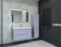 Шкаф пенал Caprigo Forte 35 R 36150R-SF028 подвесной Серый матовый МДФ / ЛДСП