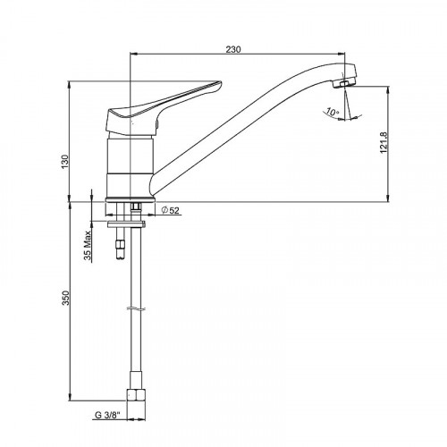 Смеситель для кухни Paini Pilot 04CR573 Хром