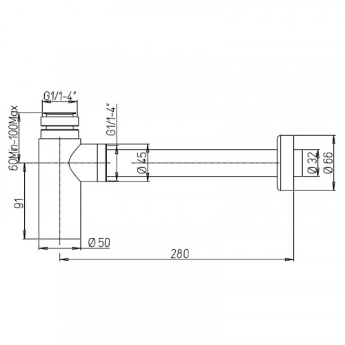 Сифон для раковины Paini Cox 78CR849 Хром