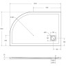 Душевой поддон из искусственного камня BelBagno Uno 120x80 L TRAY-MR-UNO-RH-120/80-550-35-W-L Белый