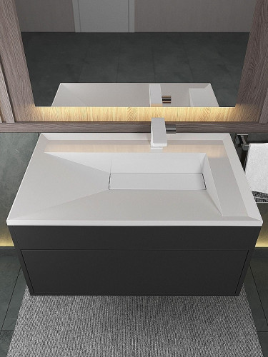 Раковина Uperwood Lotus Premium 80 35490000000 цвет Белый глянцевый