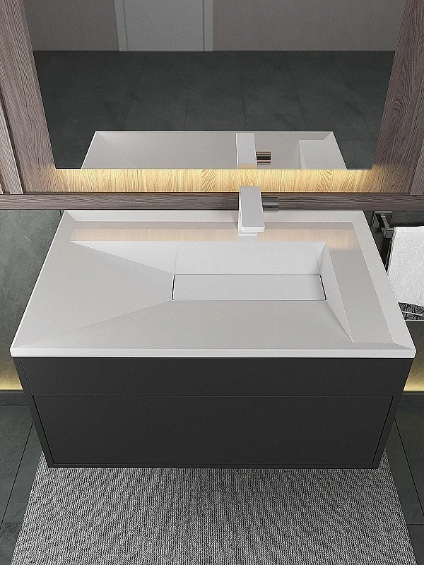 Раковина Uperwood Lotus Premium 80 35490000000 цвет Белый глянцевый