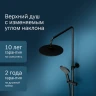 Душевая система AM.PM Like F0780522 с термостатом Черная матовая нержавеющая сталь на стену