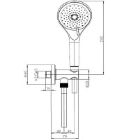 Душевой гарнитур Bossini Syncronia C12035C.073 Черный матовый латунь на стену