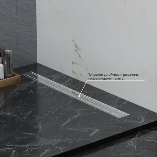 Душевой лоток Paini Line 450 CH450LN с решеткой Хром глянец
