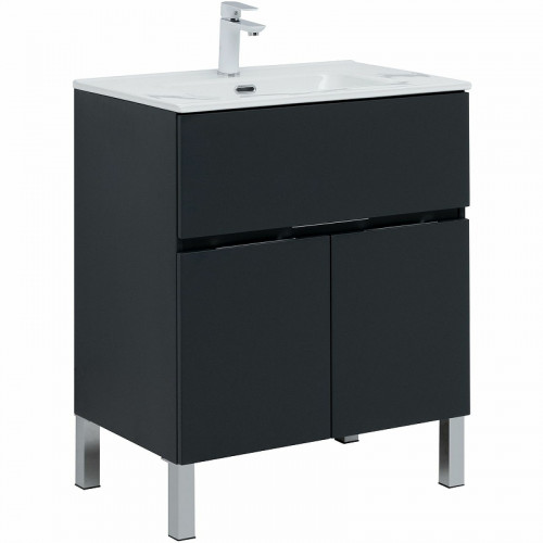 Тумба под раковину Aquanet Алвита New 70 303900 Антрацит МДФ / ЛДСП