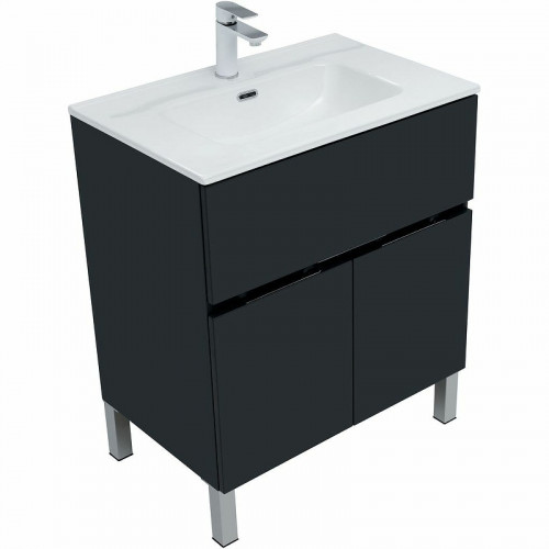 Тумба под раковину Aquanet Алвита New 70 303900 Антрацит МДФ / ЛДСП