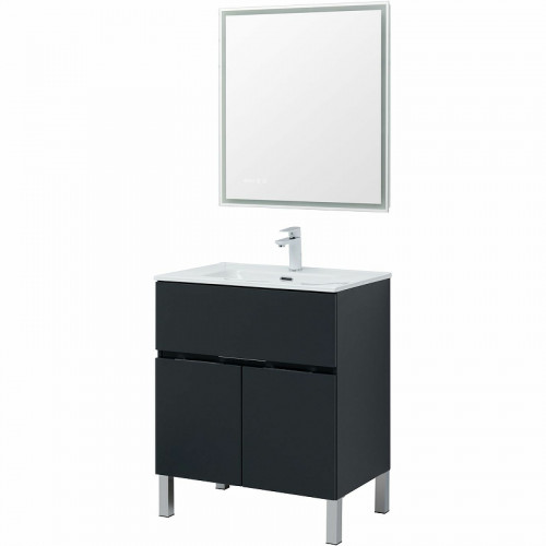 Тумба под раковину Aquanet Алвита New 70 303900 Антрацит МДФ / ЛДСП