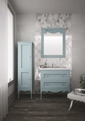 Зеркало Creto Viva 80 13-80B Blue МДФ / ЛДСП, массив дерева, стекло