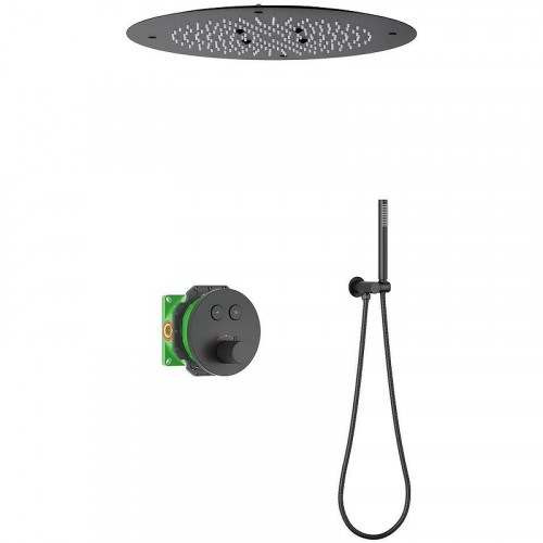 Душевая система Timo Saona SX-2370/03SM с термостатом Черная матовая
