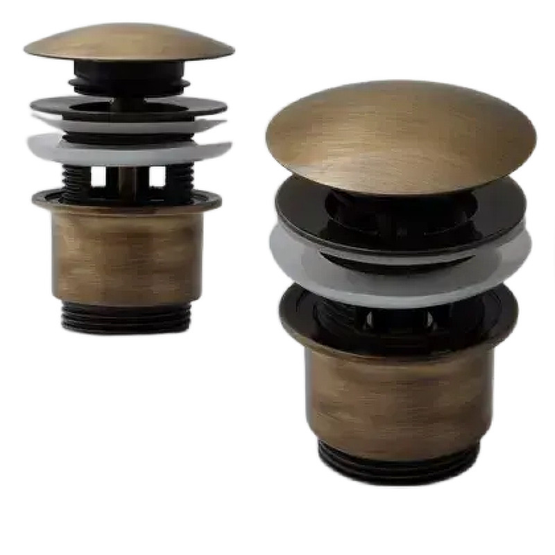 Донный клапан Remer 905CC2114VO click-clack цвет Латунь состаренная