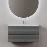Тумба под раковину Sancos Folk 100 FL100GS подвесная Grey soft МДФ / ЛДСП