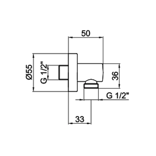 Шланговое подключение Webert Comfort AC0344010 Золото латунь на стену